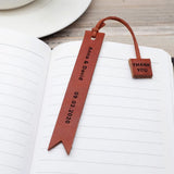 Engraved Leather Bookmark Book Mark Personalized Gift for Pastor