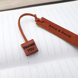 Engraved Leather Bookmark Book Mark Personalized Gift for Pastor