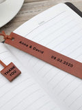Engraved Leather Bookmark Book Mark Personalized Gift for Pastor