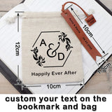Engraved Leather Bookmark Book Mark Personalized Gift for Pastor