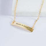 Engraved Name Date Bar Bracelet Bangle Personalized Women Jewelry