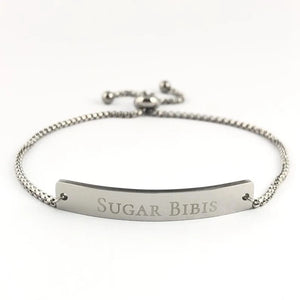 Personalized Bar Bracelet - Engraved Name & Date Bangle
