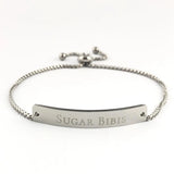 Personalized Bar Bracelet - Engraved Name & Date Bangle