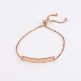 Personalized Bar Bracelet - Engraved Name & Date Bangle