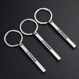 Engraved Text Keyring Scannable Song Code Keychain