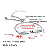 Engraved Medical Alert ID Bracelet for Woman Kids Diabetic