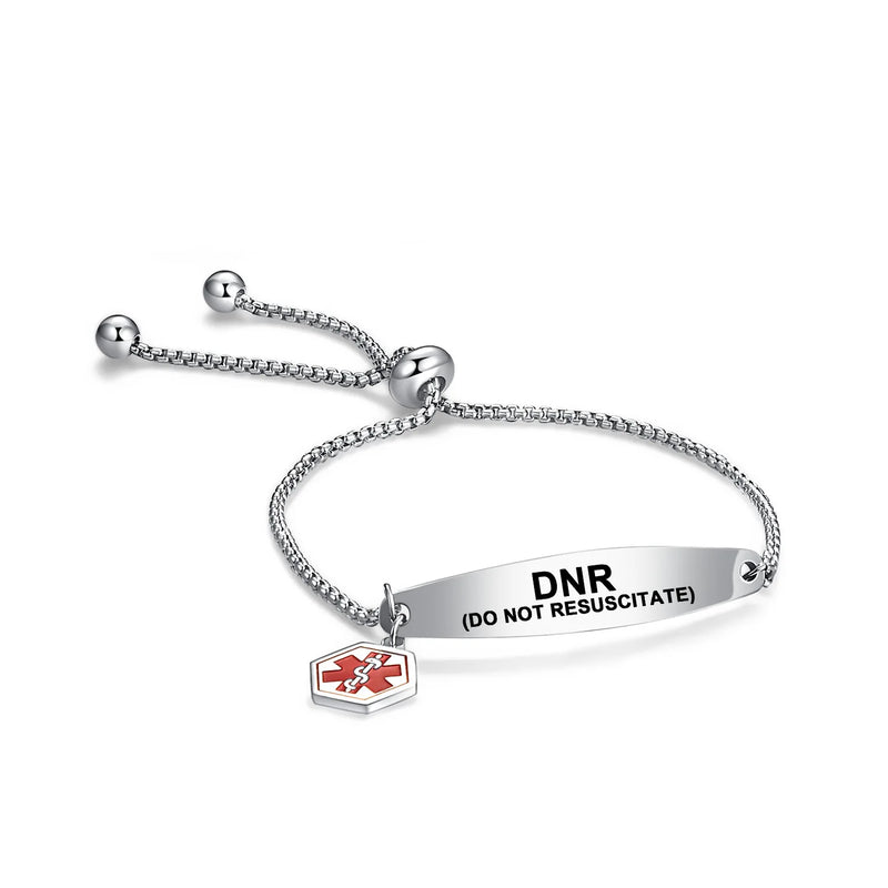 Engraved Medical Alert ID Bracelet for Woman Kids Diabetic