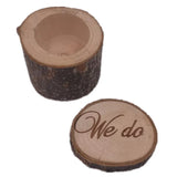Engraved Mr. & Mrs. Wooden Wedding Ring Box - Rustic Ring Holder