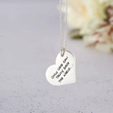 Engraved Name Handwriting Necklace Heart Pendant Personalized