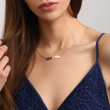 Engraved Name Text Necklace Personalized Word Anniversary Jewelry Gift