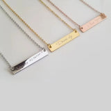 Engraved Name Text Necklace Personalized Word Anniversary Jewelry Gift