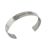 Engraved Name/Word/Logo Bracelet Silver Bangle Couples