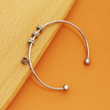 Engraved Names Letter Steel Beads Bangle 12 Colors