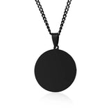 Personalized Stainless Steel Coin Pendant Necklace