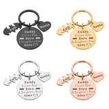 Engraved Daddy Keychain with Kids' Names for Men. Father's Day Gift