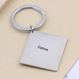 Customized Stainless Steel Letter Name Keychain for Couples