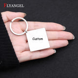 Customized Stainless Steel Letter Name Keychain for Couples