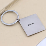 Customized Stainless Steel Letter Name Keychain for Couples
