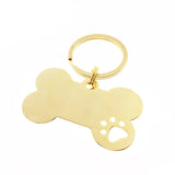 Engraved Pet ID Name Cat Puppy Stainless Steel Keychain YP8810