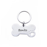 Engraved Pet ID Name Cat Puppy Stainless Steel Keychain YP8810