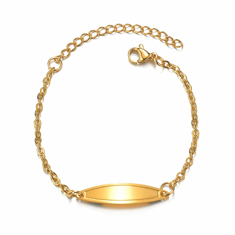 Personalized Stainless Steel Baby Name Bracelet