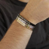 Personalized 6mm Stainless Steel Coordinates Bracelet - Name Date Engraved