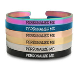 Personalized 6mm Stainless Steel Coordinates Bracelet - Name Date Engraved