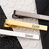 Personalized Engraved Tie Bar Name Tie Clip Stainless Steel