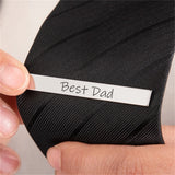 Personalized Engraved Tie Bar Name Tie Clip Stainless Steel
