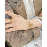 Engraving Name Stainless Steel Cuban Chain Couple Bracelets
