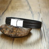 Engraved Stainless Steel Bracelet with Silicone Chain