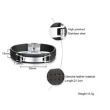 Engraved Stainless Steel Bracelet with Silicone Chain