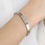 Personalized Couple Cuff Bracelets Stainless Steel Lover DIY Gift
