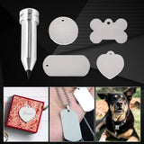 Engraving Tip Tool with 16 Metal Blanks Precision DIY Tool
