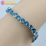 Natural Crystal Bracelet Health Silver Jewelry For Women