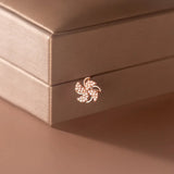 Crystal Rotating Windmill Earrings 925 Sterling Silver Jewelry