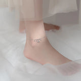 925 Sterling Silver Bell Balls Charm Anklet