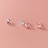 925 Silver Crystal Butterfly Earrings Wedding
