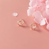 925 Silver Crystal Butterfly Earrings Wedding