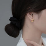 925 Silver Wide Circle Hoop Earrings for Women Wedding Party