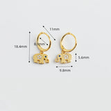 Sterling Silver Lucky Elephant Hoop Earrings for Women