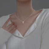Classical Cross Wild Pendant Sterling Silver Female Necklace