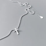 Classical Cross Wild Pendant Sterling Silver Female Necklace