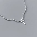 Classical Cross Wild Pendant Sterling Silver Female Necklace