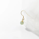 Light Green Stone Drop Earrings 925 Sterling Silver Jewelry