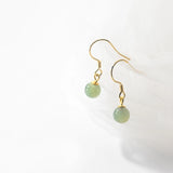 Light Green Stone Drop Earrings 925 Sterling Silver Jewelry