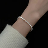 925 Silver Freshwater Pearl Bracelet Wedding Jewelry