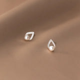 Classic Droplet Rhinestone Stud Earrings for Women