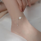 925 Sterling Silver Daisy Anklet for Women