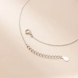 925 Silver Strawberry Crystal Beads Anklet Wedding Jewelry
